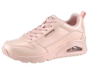 Sneaker SKECHERS "UNO-GALACTIC GAL", Damen, Gr. 39, rosa, Lederimitat, metallic, schimmernd, Schuhe Sneaker, Freizeitschuh, Keilsneaker, Schnürschuh mit Skech Air Ausstattung (55214839-39) rosa