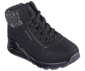 Sneaker SKECHERS "Uno Gen1 - Darling Daze", Mädchen, Gr. 35, schwarz, Lederimitat, Textil, Schuhe Sneaker, Schnürboots, Winterstiefel, High Top Sneaker mit Warmfutter (37522627-35) schwarz