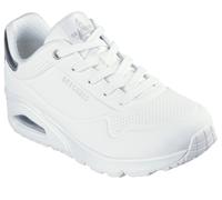 Sneaker SKECHERS "UNO GOLDEN AIR", Damen, Gr. 41, weiß, Lederimitat, Schuhe Sneaker, Freizeitschuh, Halbschuh, Schnürschuh mit Metallic-Einsatz, Topseller (41325442-41) weiß