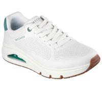 Sneaker SKECHERS "UNO ICON", Herren, Gr. 40, weiß, grün, Leder, Schuhe Sneaker, Keilsneaker, Sneaker mit Luftkissen (17217045-40) weiß, grün