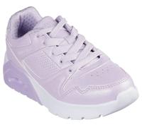 Sneaker SKECHERS "UNO LITE 2.0", Mädchen, Gr. 33, lila (lavendel), Lederimitat, schimmernd, Schuhe Sneaker, Schnürschuh mit farbl. Keilsohle, Größenschablone zum Download (54374726-33)