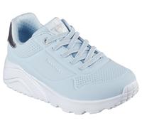 Sneaker SKECHERS "UNO LITE" Gr. 29, silber (hellblau, silberfarben), Kinder, Lederimitat, Schuhe (79757223-29) hellblau, silberfarben