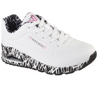 Sneaker SKECHERS "UNO LOVING LOVE", Gr. 35, schwarz-weiß (weiß, schwarz), Lederimitat, Schuhe Sneaker, Freizeitschuh, Halbschuh, Schnürschuh mit Luftkammersohle, Topseller (42169266-35)