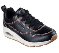 Sneaker SKECHERS "UNO-LUXURIOUS STITCHES", Damen, Gr. 40, schwarz, Lederimitat, Schuhe Sneaker, Keilsneaker, Plateausneaker mit Skech-Air Funktion (29772966-40)