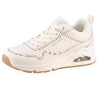 Sneaker SKECHERS "UNO-LUXURIOUS STITCHES", Damen, Gr. 41, beige (sanftes weiß, creme), Lederimitat, Schuhe Sneaker, Keilsneaker, Plateausneaker mit Skech-Air Funktion (38714907-41) sanftes weiß, creme