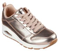 Skechers - Schnürschuhe Profilsohle flach Gold - Gr. - 37
