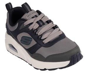 Sneaker SKECHERS "UNO - RETRO GROOVE", Mädchen, Gr. 35, braun, schwarz, Lederimitat, Schuhe Sneaker, Freizeitschuh mit Memory Foam, Größenschablone zum Download (19042807-35) braun, schwarz