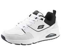 Sneaker SKECHERS "UNO-RETRO ONE", Herren, Gr. 41, schwarz-weiß (weiß, schwarz), Leder, Veloursleder, Lederimitat, Mesh, sportlich, Schuhe, Retro Sneaker, Schnürschuh mit Skech-Air Luftkissensohle (357