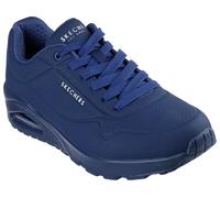 Sneaker SKECHERS "Uno - Stand on Air", Herren, Gr. 48,5, blau (dunkelblau), Lederimitat, Schuhe Sneaker, Freizeitschuh, Halbschuh, Schnürschuh mit Air-Cooled Memory Foam (69155212-48,5) dunkelblau