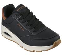 Sneaker SKECHERS "UNO-SUITED ON AIR", Damen, Gr. 48,5, braun (schwarz, braun), Lederimitat, Veloursleder, Schuhe Sneaker, Freizeitschuh, Halbschuh, Schnürschuh mit modischer Keilsohle (33141753-48,5)