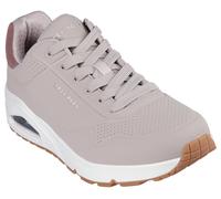 Sneaker SKECHERS "UNO-SUITED ON AIR", Damen, Gr. 48,5, grau (taupe), Lederimitat, Veloursleder, Schuhe Sneaker, Freizeitschuh, Halbschuh, Schnürschuh mit modischer Keilsohle (52759309-48,5) taupe