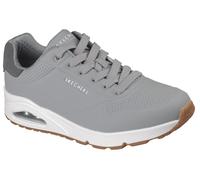 Sneaker SKECHERS "UNO-SUITED ON AIR", Herren, Gr. 44, hellgrau, Lederimitat, Veloursleder, Schuhe Sneaker, Freizeitschuh, Halbschuh, Schnürschuh mit modischer Keilsohle (78859403-44) hellgrau
