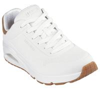 Sneaker SKECHERS "UNO-SUITED ON AIR", Herren, Gr. 45, weiß, Lederimitat, Veloursleder, Schuhe Sneaker, Freizeitschuh, Halbschuh, Schnürschuh mit modischer Keilsohle (52421422-45) weiß