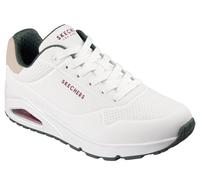 Sneaker SKECHERS "UNO-SUITED ON AIR", Herren, Gr. 47,5, weiß, grün, Lederimitat, Veloursleder, kontrastfarbene Details, Schuhe Sneaker, Freizeitschuh, Halbschuh, Schnürschuh mit modischer Keilsohle (5