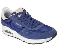 Sneaker SKECHERS "UNO-VINTAGE DAYZ", Herren, Gr. 43, blau (navy), Leder, Schuhe Sneaker, Schnürschuh, Halbschuh, Freizeitschuh mit Luftkissen (69318952-43)