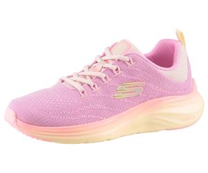 Sneaker SKECHERS "VAPOR FOAM-SUMMER JOURNEY", Damen, Gr. 39, bunt (rosa, gelb), Textil, kontrastfarbene Details, Schuhe Sneaker, Laufschuh, Freizeitschuh mit komfortabler Vapor Foam (45110235-39) rosa