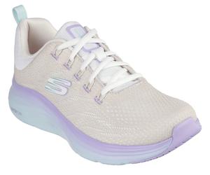 Sneaker SKECHERS "VAPOR FOAM-SUMMER JOURNEY", Damen, Gr. 41, weiß (sanftes weiß, violett), Textil, kontrastfarbene Details, Schuhe Sneaker, Laufschuh, Freizeitschuh mit komfortabler Vapor Foam (414189