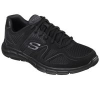Sneaker SKECHERS "VERSE-FLASH POINT", Herren, Gr. 47,5, schwarz, Leder, Textil, Schuhe Sneaker, Freizeitschuh, Halbschuh, Schnürschuh mit Memory Foam-Ausstattung, Topseller (90730512-47,5)