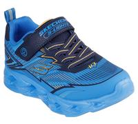 Sneaker SKECHERS "VORTEX 2.0", Mädchen, Gr. 30, blau (blau, navy), Lederimitat, Textil, Schuhe Sneaker, Klettschuh mit Blinkfunktion, Größenschablone zum Download (95332219-30) blau, navy