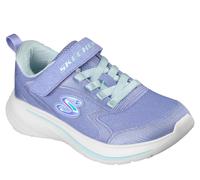 Sneaker SKECHERS "WAVE 92", Mädchen, Gr. 33, lila (hellblau), Lederimitat, Textil, Glitzer, Schuhe Sneaker, Schlupfschuh mit Glitzer für Mädchen, Größenschablone zum Download (57979607-33) hellblau