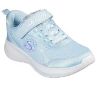 Sneaker SKECHERS "WAVE 92", Mädchen, Gr. 36, blau (lightblau), Lederimitat, Textil, Glitzer, Schuhe Sneaker, Schlupfschuh mit Glitzer für Mädchen, Größenschablone zum Download (45714007-36)