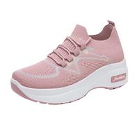 sneaker slip on damen Damenschuhe Sneaker Orthopädische Turnschuhe Ultra-Bequeme Rutschfeste Walkingschuhe Leicht Breite Füße Laufschuhe Weichen Sohle Barfußschuhe Schuhe damen schlupfschuhe Rot 35