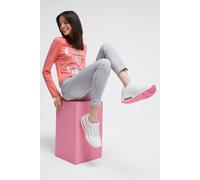 Sneaker SOCCX, Damen, Gr. 37, pink (weiß), Synthetik, Textil, bedruckt, Schuhe Sneaker, mit Wechselfußbett (45784828-37) weiß