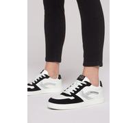 Sneaker SOCCX, Damen, Gr. 37, schwarz, Leder, Synthetik, mehrfarbig, Schuhe Sneaker, mit Zehenkappe aus Veloursleder (64932662-37) schwarz