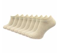 Sneaker Socken 100 % Baumwolle | Natürliches Material | Damen & Herren (8 Paar) - Beige / 39 - 42