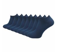 Sneaker Socken 100 % Baumwolle | Natürliches Material | Damen & Herren (8 Paar) - Blau / 39 - 42