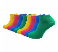 Sneaker Socken 100 % Baumwolle | Natürliches Material | Damen & Herren (8 Paar) - Bunt / 35 - 38