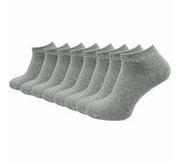 Sneaker Socken 100 % Baumwolle | Natürliches Material | Damen & Herren (8 Paar) - Hellgrau / 47 - 50