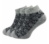 Sneaker Socken Dick & Warm | Merinowolle, Perfekte Passform | Damen (3 Paar) - Grau / 39 - 42