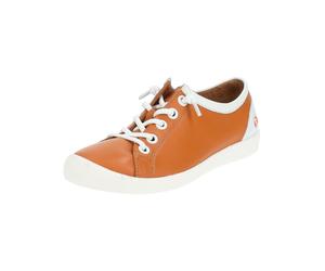 Sneaker SOFTINOS "softinos Sneaker Leder", Damen, Gr. 43, orange, Leder, Schuhe Sneaker (96854856-43) orange