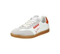 Sneaker STEVE MADDEN "STEVE MADDEN Sneaker Leder", Herren, Gr. 42, weiß, orange, Leder, Schuhe Sneaker (14158959-42) weiß, orange