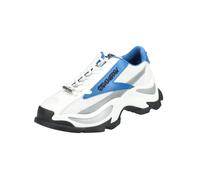 Sneaker STEVE MADDEN "STEVE MADDEN Sneaker Lederimitat/Textil", Damen, Gr. 39, weiß (weiß, blau), Lederimitat, Textil, Schuhe Sneaker (70222419-39) weiß, blau