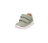 Sneaker SUPERFIT "BREEZE WMS: mittel", Mädchen, Gr. 24, mint, gelb, Nappaleder, Nubukleder, unifarben mit Farbeinsatz, Schuhe Sneaker, Klettschuh, in WMS: Weite mittel, Größenschablone zum Download (2