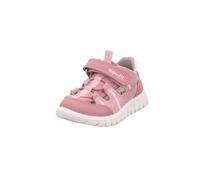 Sneaker SUPERFIT "SPORT7 MINI WMS: mittel", Damen, Gr. 27, rosa, hellgrau, Lederimitat, Textil, Veloursleder, Schuhe Sneaker, Klettschuh, mit herausnehmbarer Einlage, Größenschablone zum Download (329