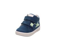 Sneaker SUPERFIT "SUPIES WMS: mittel", Mädchen, Gr. 26, dunkelblau, hellgrün, Polyester, Veloursleder, Schuhe Sneaker, Klettschuh, mit herausnehmbarer Einlage, Größenschablone zum Download (69003009-2
