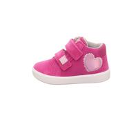 Sneaker SUPERFIT "SUPIES WMS: mittel", Mädchen, Gr. 27, pink, rosa herzchen, Leder, Polyester, Veloursleder, Schuhe Sneaker, Klettschuh, mit herausnehmbarer Einlage, Größenschablone zum Download (4082