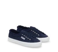 Sneaker SUPERGA "3750 JERSEY ROUCHES LEGGERA", Damen, Gr. 37, blau (blau navy), Textil, Schuhe Sneaker (36164558-37) blau navy