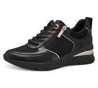 Tamaris Sneaker Modell 7353 Damen Schwarz/Gold Lacksynthetik Größe 36 mit Reißverschluss