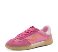 Tamaris Damen Low-Top Sneaker, Frauen Sneaker,Wechselfußbett,Strass-Steine,schwarz,braun,Rose,blau,grau,Navy,Amazon,Leder,Weiss,Fuxia,38 EU