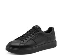 Sneaker TAMARIS, Herren, Gr. 40, Leder Textil, schwarz, Rindsleder, clean, gepflegt, leicht glänzend, schimmernd, Schuhe Sneaker, Halbschuh, Freizeitschuh, Schnürschuh mit Label, für Herren (39785869-