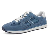 Sneaker TAMARIS, Herren, Gr. 44, denim, Lederimitat, Textil, Veloursleder, unifarben mit Farbeinsatz, Schuhe Sneaker, Freizeitschuh, Schnürschuh mit Ortholite-Ausstattung, für Herren (19395711-44) den