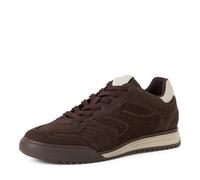 Sneaker TAMARIS, Herren, Gr. 45, braun (mokka), Veloursleder, kontrastfarbene Details, Schuhe Sneaker, Freizeitschuh, Halbschuh, Schnürschuh mit Kontrastbesatz, für Herren (86690658-45) mokka