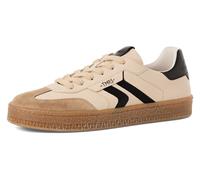 Sneaker TAMARIS, Herren, Gr. 47, beige kombiniert, Lederimitat, Textil, Veloursleder, kontrastfarbene Details, Schuhe Sneaker, Freizeitschuh, Halbschuh, Schnürschuh mit Kontrastbesatz, für Herren (106