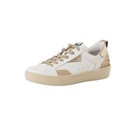 Sneaker TAMARIS "Tamaris Sneaker Leder", Damen, Gr. 41, weiß, gold, Leder, Schuhe Sneaker (59609640-41) weiß, gold