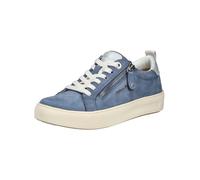 Tamaris COMFORT Damen Sneaker flach mit Reißverschluss Freizeit, Blau (Denim Nubuc), 40 EU