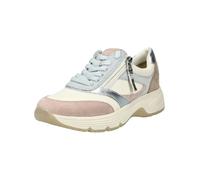 Sneaker TAMARIS "Tamaris Sneaker Leder/Textil", Damen, Gr. 40, weiß, beige, Leder, Textil, Schuhe Sneaker (84608117-40) weiß, beige